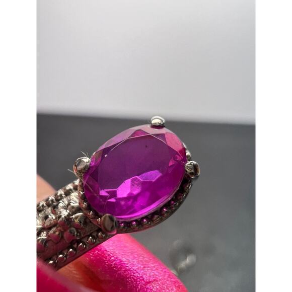 NEW Orchid quartz dangle lever back earrings in stainless steel - Picture 8 of 11